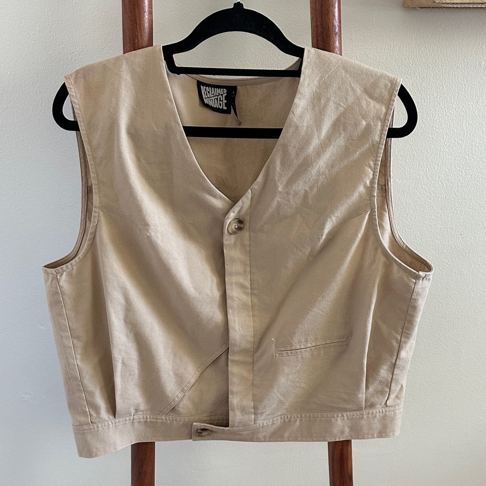 Reclaimed vintage linen top